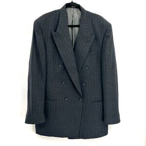 GIVENCHY Monsieur Men's Gray Wool Pinstripe Sport Coat Blazer Size XL